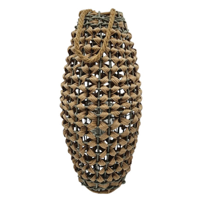 GILDE XXL Laterne 58x28 Geflecht Laterne in Rattan Optik aus Kunststoff Großes Windlicht