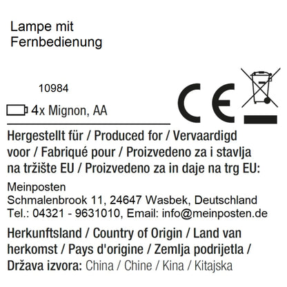 Hängelampe LED Braun Seil Macrame Hängeleuchte Timer Fernbedienung  Ø15cm Lampe