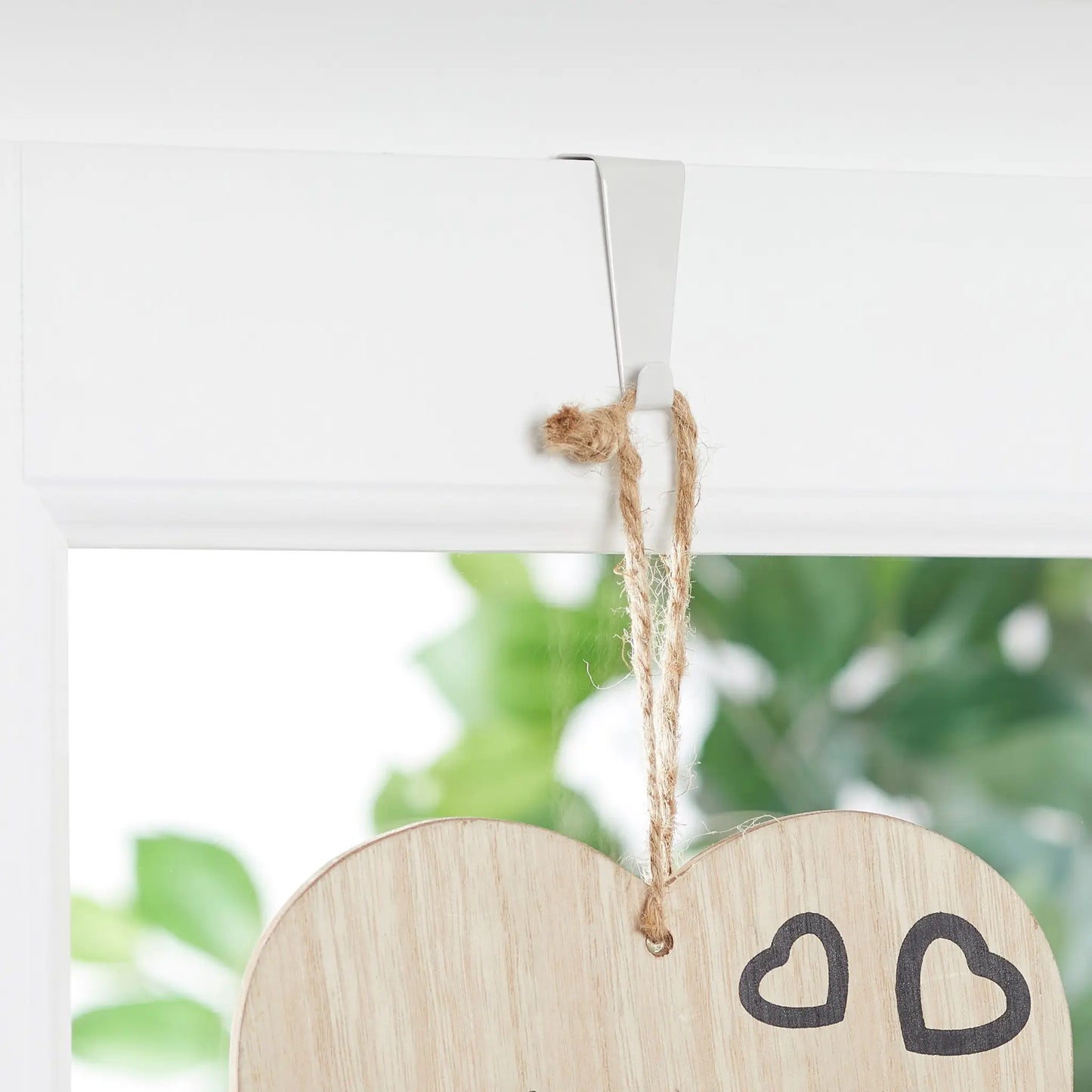 Haken Türhaken Fensterhaken zum einhängen weiß Metall 8 Stück Set ohne Bohren Miamonda