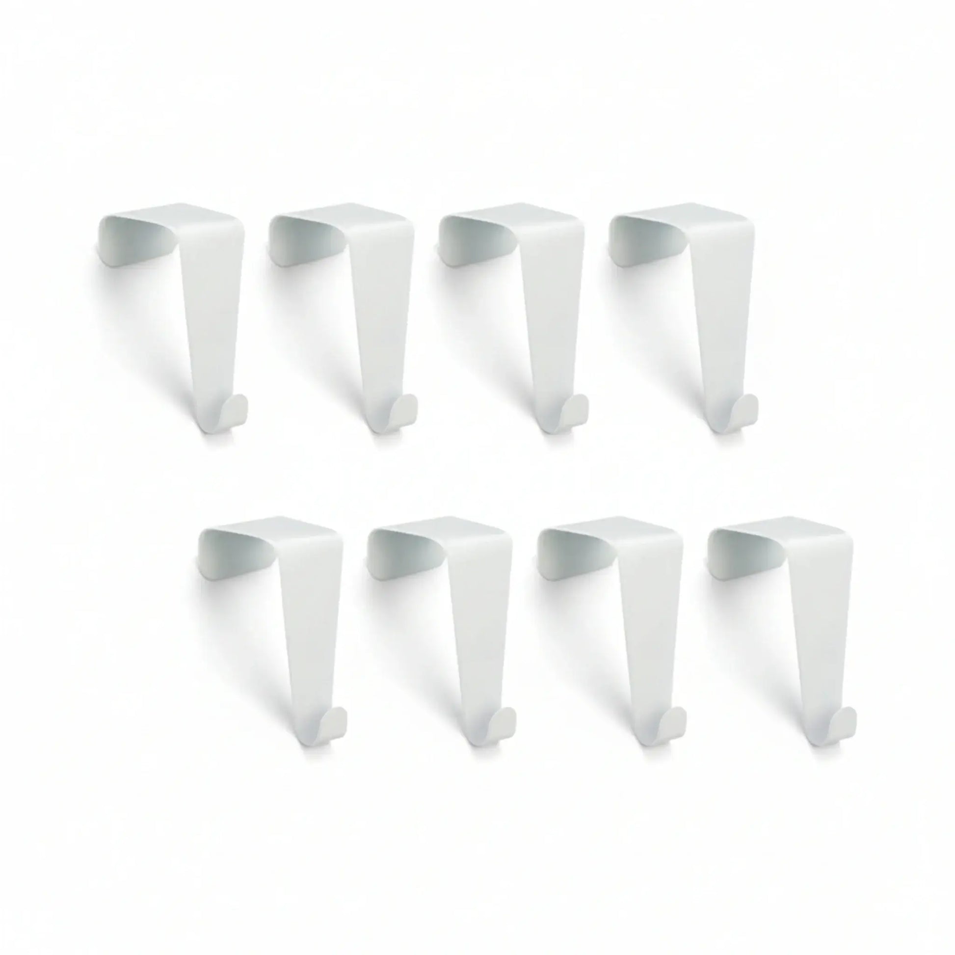 Haken Türhaken Fensterhaken zum einhängen weiß Metall 8 Stück Set ohne Bohren Miamonda