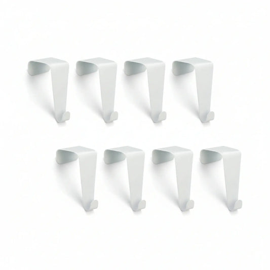 Haken Türhaken Fensterhaken zum einhängen weiß Metall 8 Stück Set ohne Bohren Miamonda