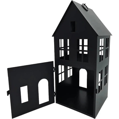 Haus Metall schwarz Dekoration meinposten 3 Set Laternen Windlicht