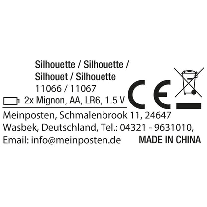 Herz Stern Fenster LED Silhouette Warmweiß Weihnachtsbeleuchtung 30cm Deko grün