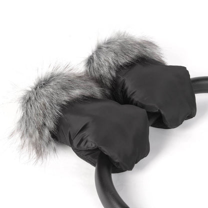 Hand warmers with fur for strollers – stylish, warm &amp; water-repellent