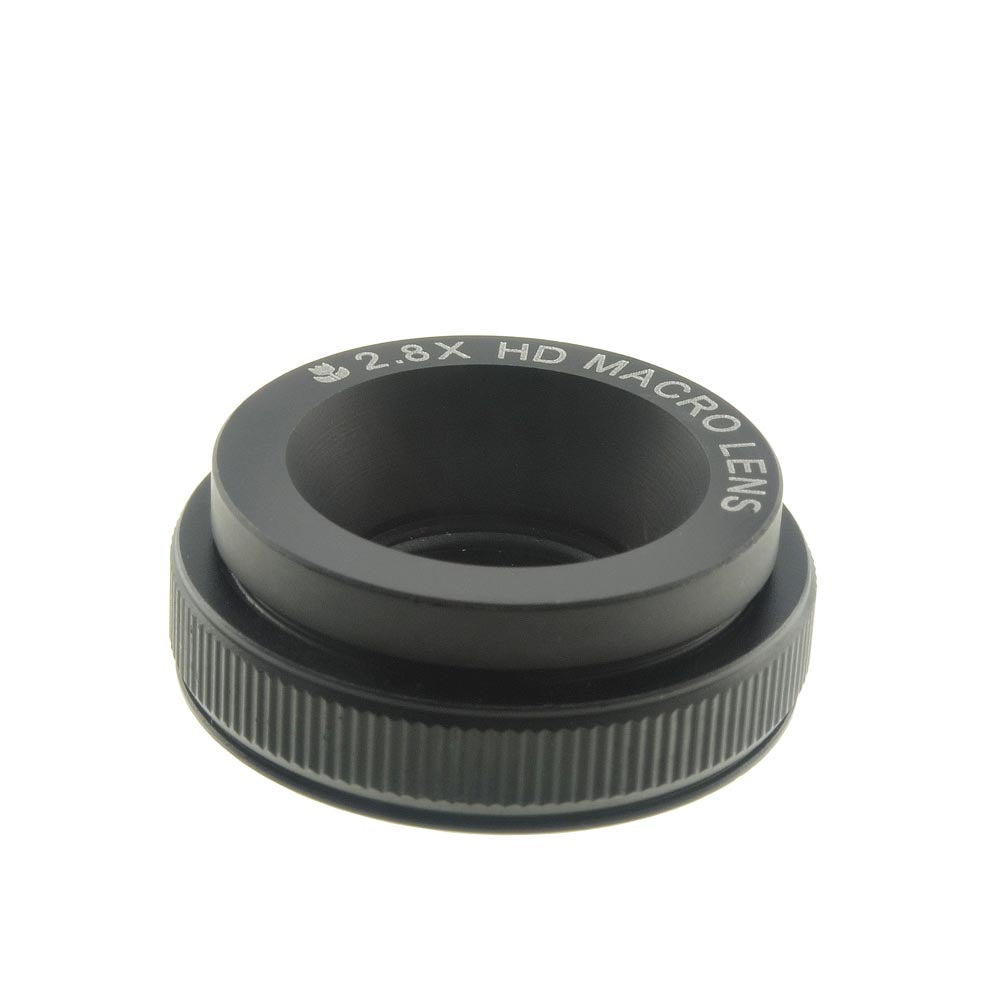 SYSTEM-S 2,8x Makro Linse mit Clip und Schutztasche in Schwarz für Smartphone