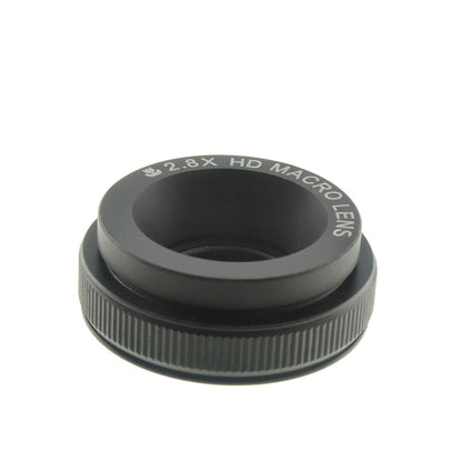 SYSTEM-S 2,8x Makro Linse mit Clip und Schutztasche in Schwarz für Smartphone