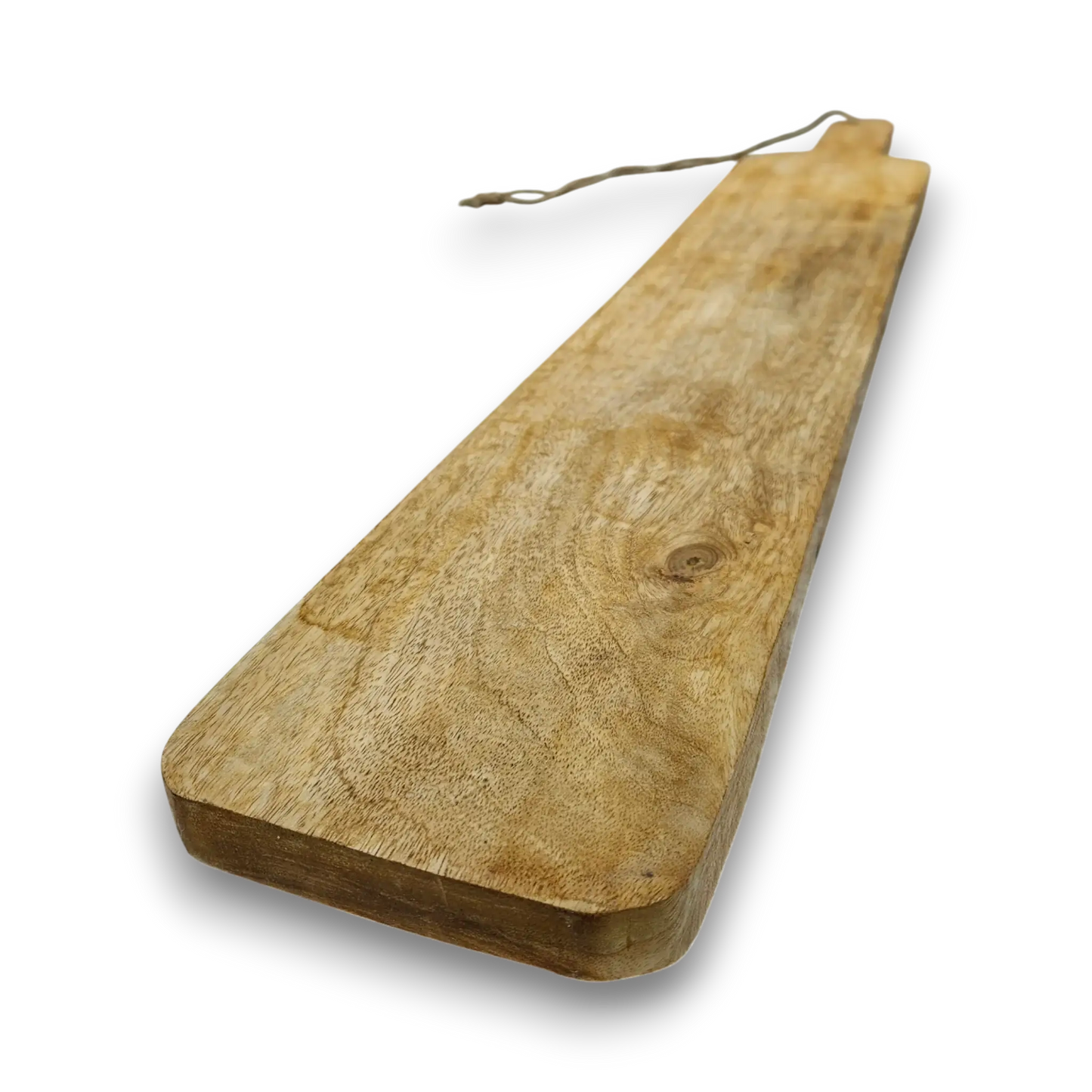 Holzbrett Dekobrett Holzplatte langes Tablett Mangoholz 76x12 cm massiv Kerzentablett