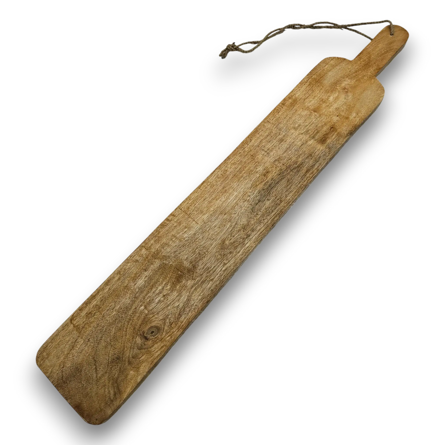 Holzbrett Dekobrett Holzplatte langes Tablett Mangoholz 76x12 cm massiv Kerzentablett