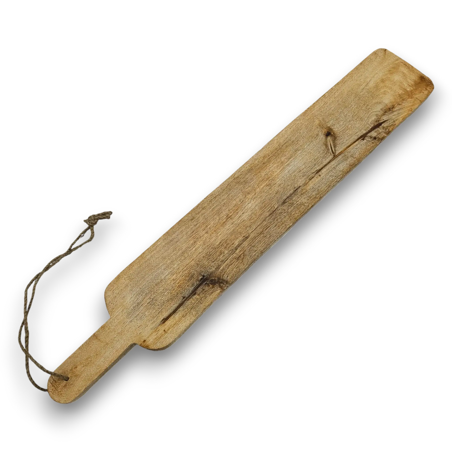 Holzbrett Dekobrett Holzplatte langes Tablett Mangoholz 76x12 cm massiv Kerzentablett