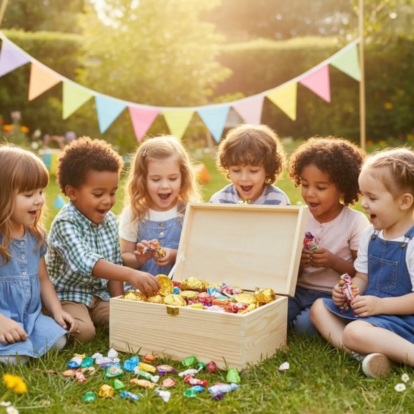 Holzkiste mit Deckel Dekokiste Schatzkiste Hochzeit Kindergeburtstag Aufbewahrung