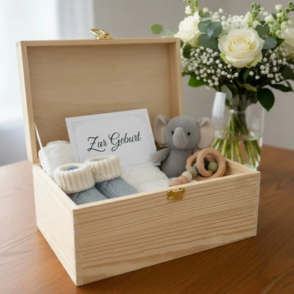 Holzkiste mit Deckel Dekokiste Schatzkiste Hochzeit Kindergeburtstag Aufbewahrung