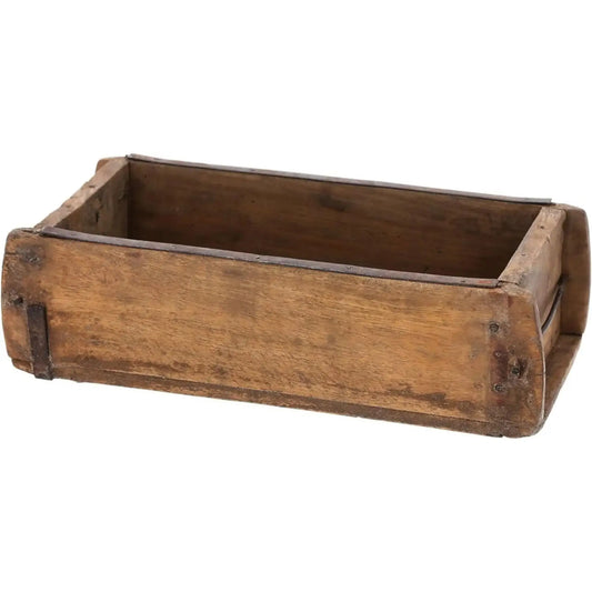Holzkiste Ziegelform Ziegelsteinform Kiste recyceltes Holz Kasten 30 cm