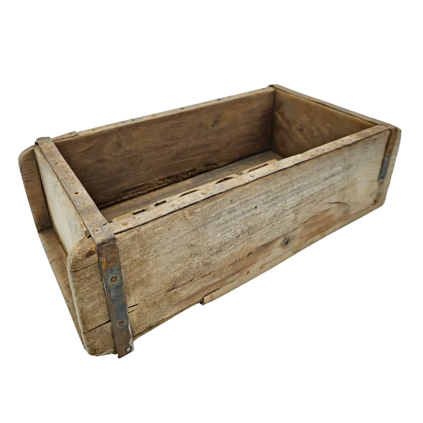 Holzkiste Ziegelform Ziegelsteinform Kiste recyceltes Holz Kasten 31 cm Original rustikal