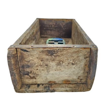 Holzkiste Ziegelform Ziegelsteinform Kiste recyceltes Holz Kasten 31 cm Original rustikal