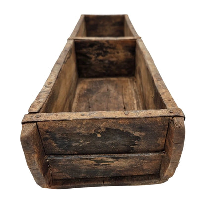 Holzkiste Ziegelform Ziegelsteinform Kiste recyceltes Holz Kasten 60 cm