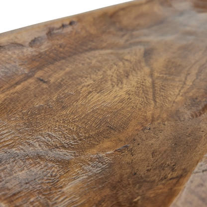 Holztablett Holzbrett Dekoschale Holzschale braun 58x22 cm Kerzentablett Dekobrett XXL
