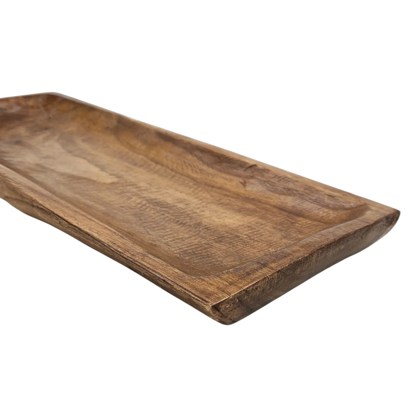 Holztablett Holzbrett Dekoschale Holzschale braun 58x22 cm Kerzentablett Dekobrett XXL