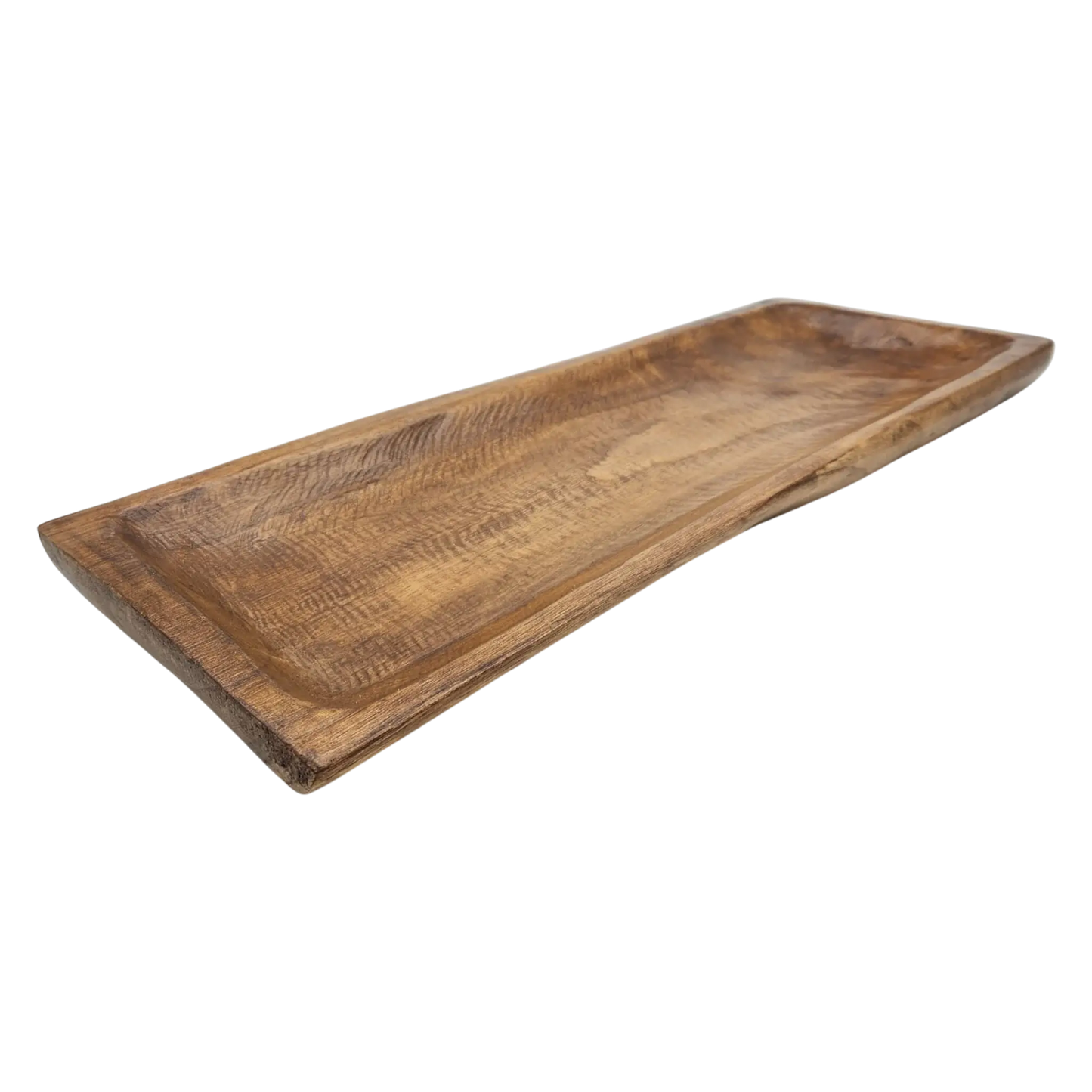 Holztablett Holzbrett Dekoschale Holzschale braun 58x22 cm Kerzentablett Dekobrett XXL