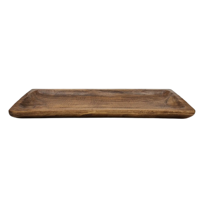 Holztablett Holzbrett Dekoschale Holzschale braun 58x22 cm Kerzentablett Dekobrett XXL