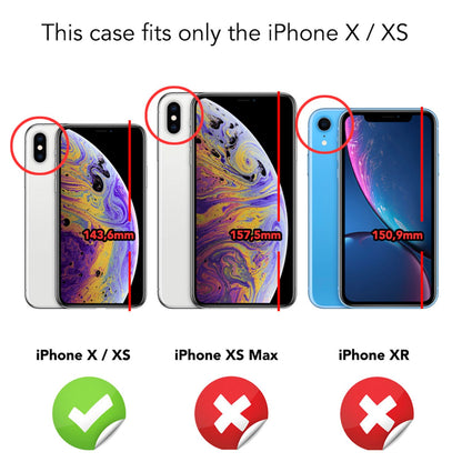 NALIA Ringhülle für iPhone X / XS – Ring-Ständer 360° & für Magnet-Halter – GRIP360 (Mattiertes Silikon Case) – Marke aus Berlin