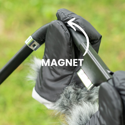 Hand warmers with fur for strollers – stylish, warm &amp; water-repellent