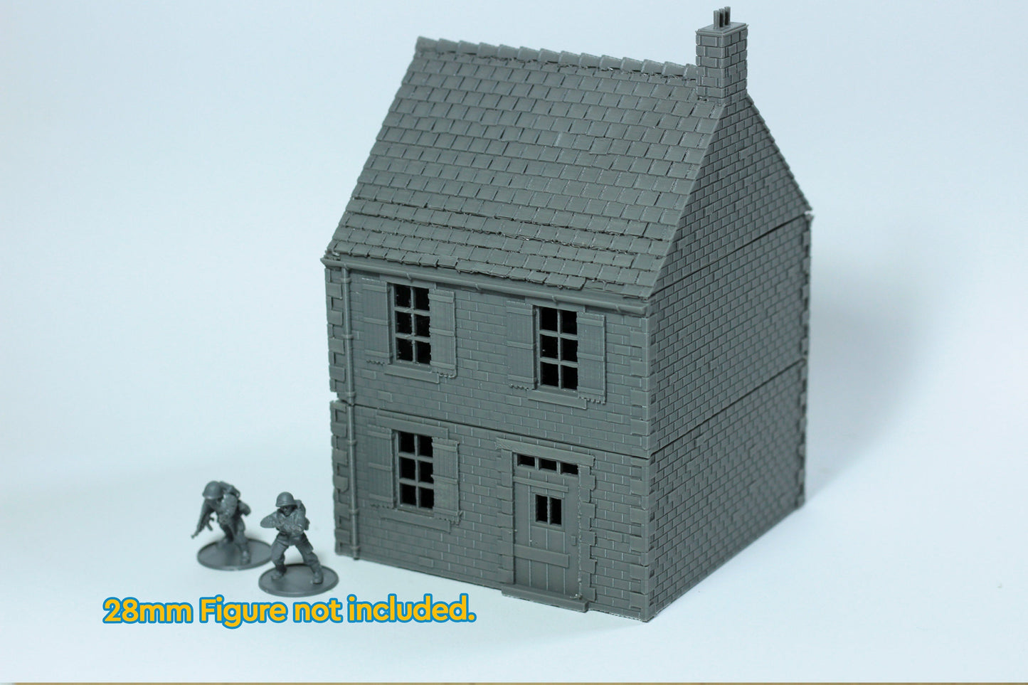Normandy French Village House DS-T2 (Volume 1) - Tabletop Wargaming WW2 Terrain | 15mm 20mm 28mm Miniature 3D Printed Model | Bolt Action