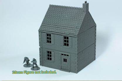 Normandy French Village House DS-T2 (Volume 1) - Tabletop Wargaming WW2 Terrain | 15mm 20mm 28mm Miniature 3D Printed Model | Bolt Action
