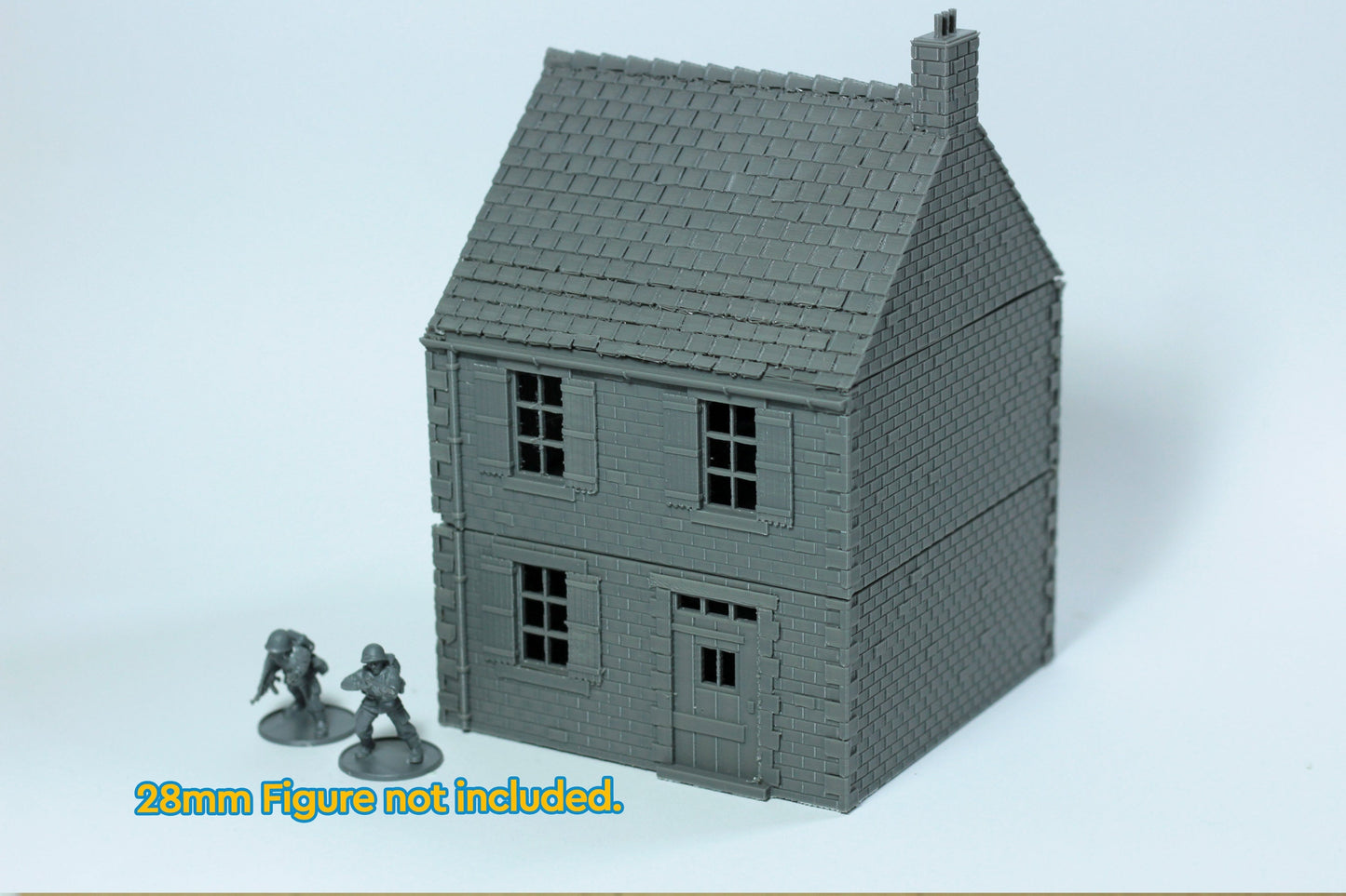Normandy French Village House DS-T2 (Volume 1) - Tabletop Wargaming WW2 Terrain | 15mm 20mm 28mm Miniature 3D Printed Model | Bolt Action