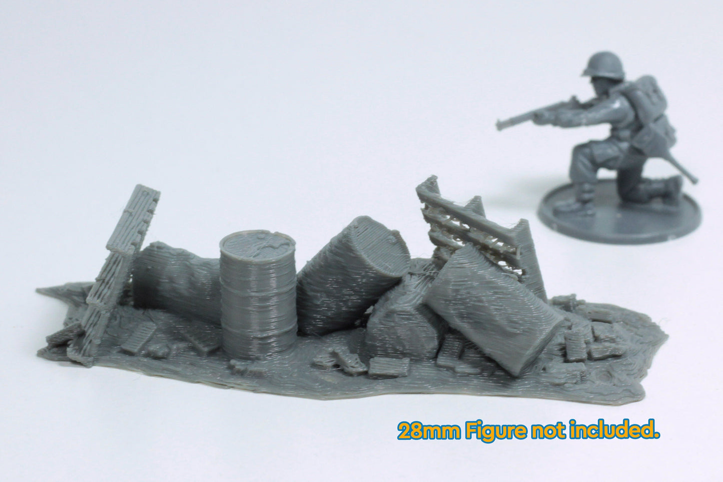 Cover Rubble - Tabletop Wargaming WW2 Terrain | 28mm Miniature 3D Printed Model | Bolt Action