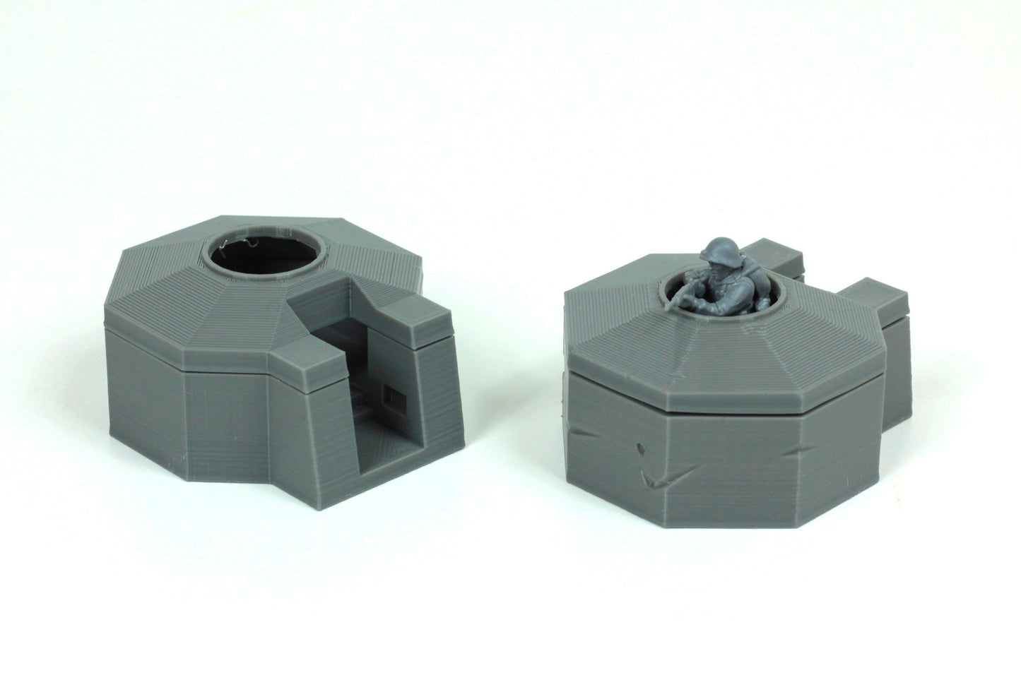 Pillbox Set Utah Beach - Tabletop Wargaming WW2 Terrain | 15mm 20mm 28mm Miniature 3D Printed Model | Bolt Action
