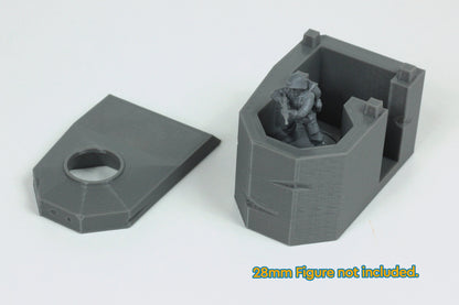 Bauform 58C Tobruk - Atlantic Wall Pillbox Bunkers - 15mm 20mm 28mm Tabletop Wargaming Terrain - Bolt Action