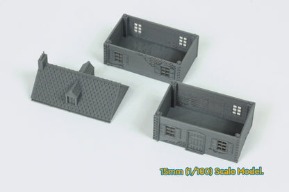 Normandy French Village House DS-T1 (Volume 1) - Tabletop Wargaming WW2 Terrain | 15mm 20mm 28mm Miniature 3D Printed Model | Flames of War