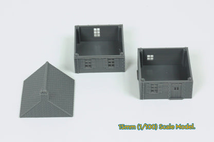 Normandy French Village House DS-T2 (Volume 1) - Tabletop Wargaming WW2 Terrain | 15mm 20mm 28mm Miniature 3D Printed Model | Bolt Action