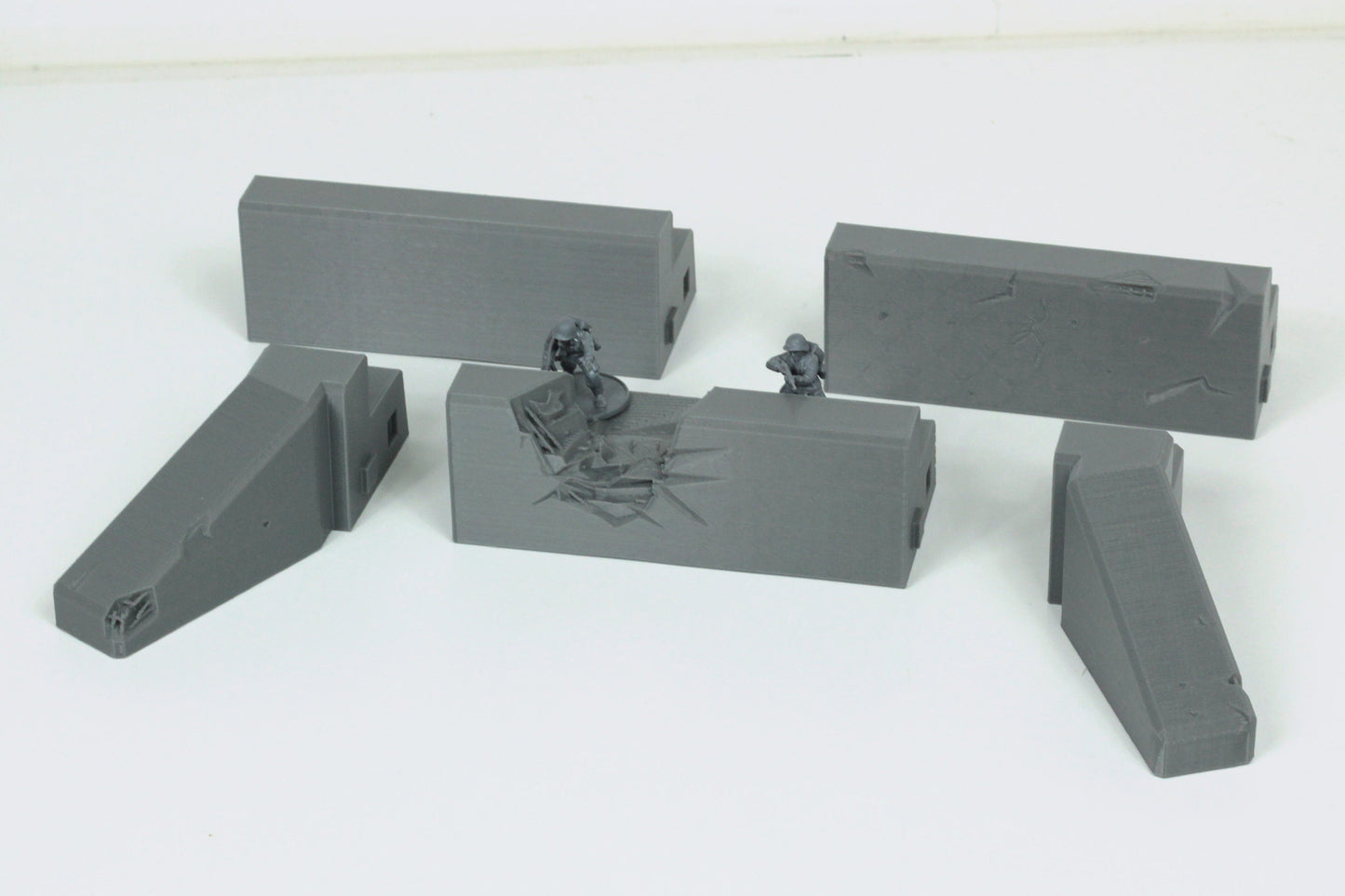 Atlantic Wall Concrete Defense Line - 28mm 20mm 15mm Tabletop Wargaming Terrain  Bolt Action - Flames of War