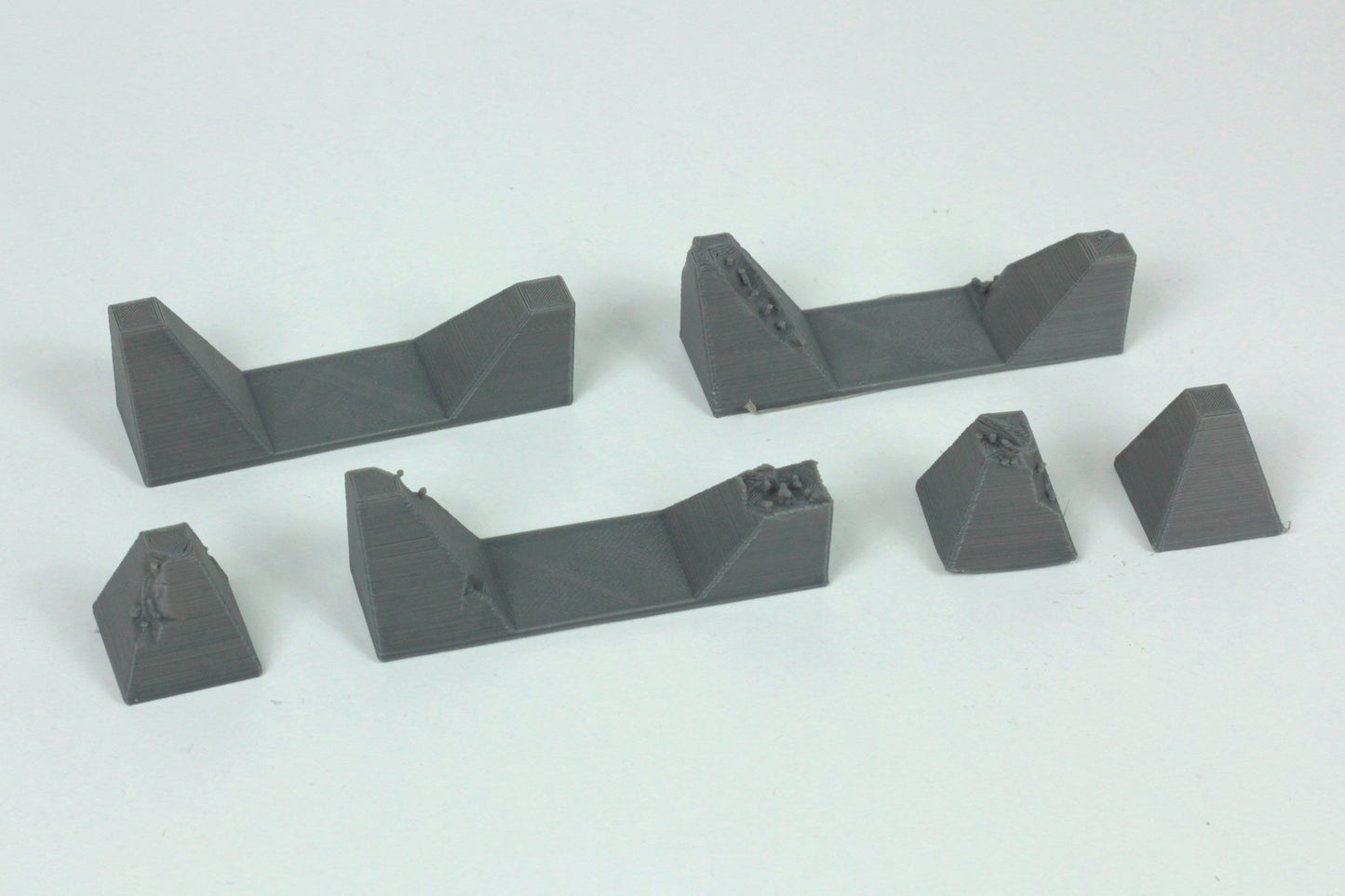 Dragontooth Concrete WW2 Obstacles Set - 28mm 3D Printed Tabletop Wargaming Terrain for games like Bolt Action and