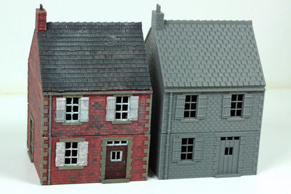 Normandy French Village House DS-T2 (Volume 1) - Tabletop Wargaming WW2 Terrain | 15mm 20mm 28mm Miniature 3D Printed Model | Bolt Action