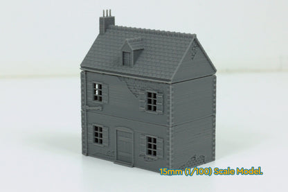 Normandy French Village House DS-T1 (Volume 1) - Tabletop Wargaming WW2 Terrain | 15mm 20mm 28mm Miniature 3D Printed Model | Flames of War