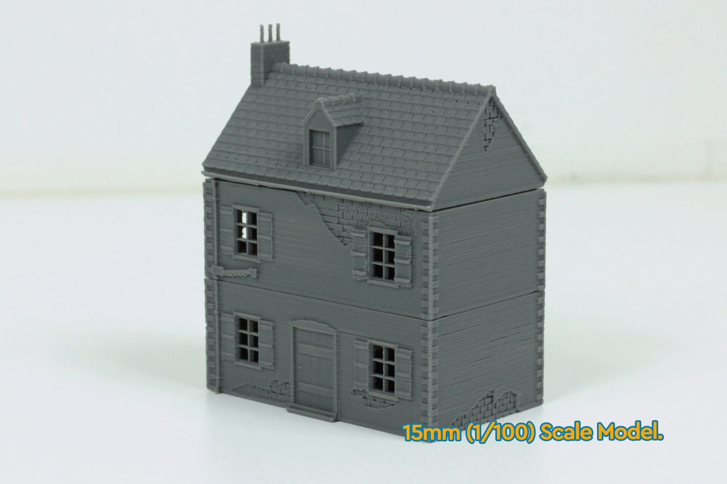 Normandy French Village House DS-T1 (Volume 1) - Tabletop Wargaming WW2 Terrain | 15mm 20mm 28mm Miniature 3D Printed Model | Flames of War