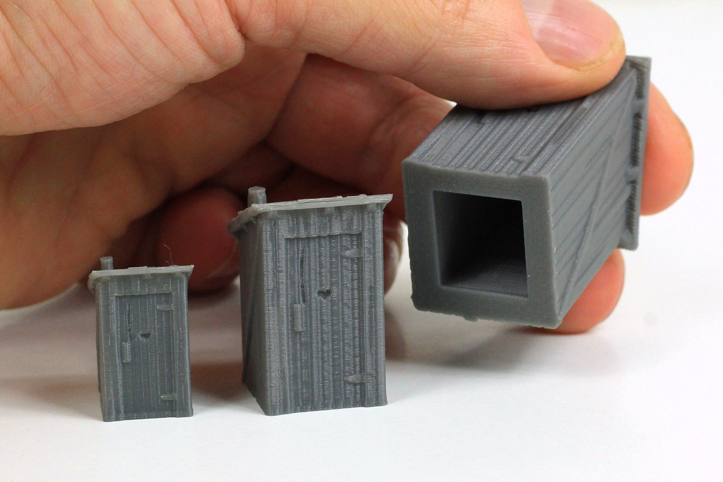 Rural Toilet - Tabletop Wargaming WW2 Terrain - 15mm - 20mm - 28mm - HO - Miniature 3D Printed Model