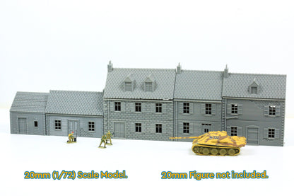 Normandy French Village Set (VOLUME 1) - Tabletop Wargaming WW2 Terrain | 15mm 20mm 28mm Miniature 3D Printed Model | Flames of War