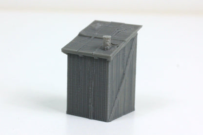 Rural Toilet - Tabletop Wargaming WW2 Terrain - 15mm - 20mm - 28mm - HO - Miniature 3D Printed Model