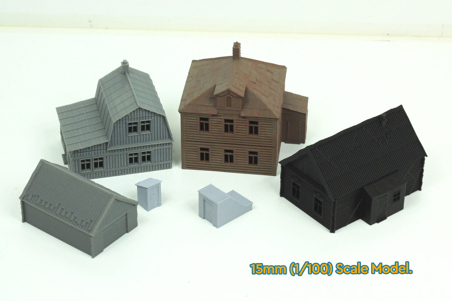 Soviet Village Set - Tabletop Wargaming WW2 Terrain | 15mm 20mm 28mm Miniature 3D Printed Model | Zona Alfa