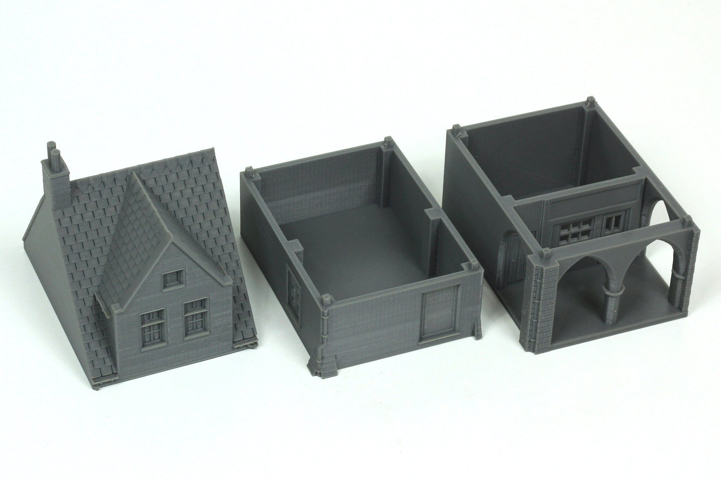Carentan The Medieval Arcades Row - Tabletop Wargaming WW2 Terrain | 15mm 20mm 28mm HO Scale 3D Printed Miniature