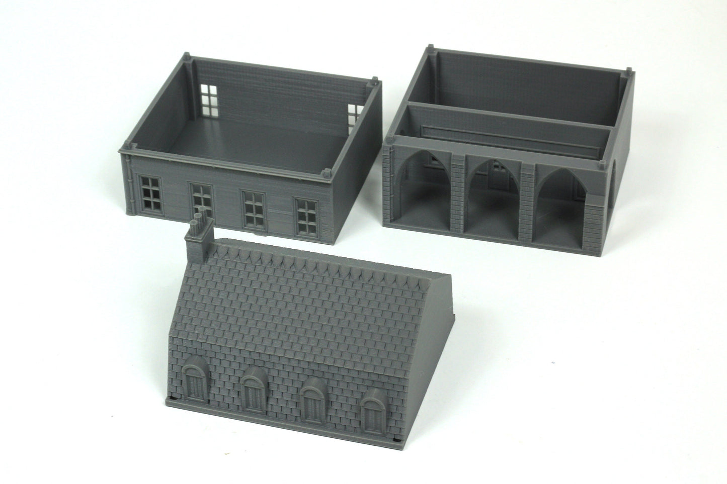 Carentan The Medieval Arcades Row - Tabletop Wargaming WW2 Terrain | 15mm 20mm 28mm HO Scale 3D Printed Miniature