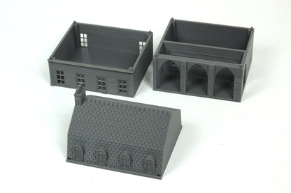 Carentan The Medieval Arcades Row - Tabletop Wargaming WW2 Terrain | 15mm 20mm 28mm HO Scale 3D Printed Miniature