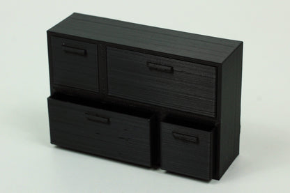 Modern Cupboard Combination | 1:12, 18 Scale Dollhouse Furniture | 3D Printed Storage Unit