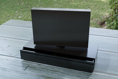 Dollhouse Miniature TV Stand: 1/12 Scale Furniture, Turnable TV Panel