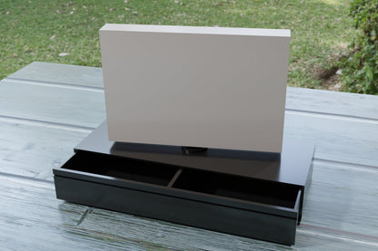 Dollhouse Miniature TV Stand: 1/12 Scale Furniture, Turnable TV Panel
