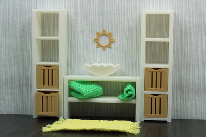 Dollhouse Miniature Bathroom Furniture Set - 1:12 Scale