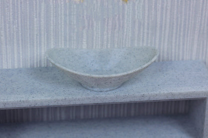 Modern Oval Sink | 1:12 Scale Dollhouse Bathroom Furniture | 3D Printed Miniature